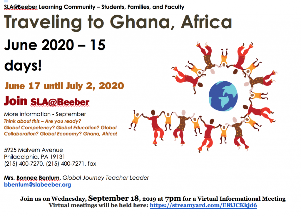 Travel to Ghana with SLA Beeber!